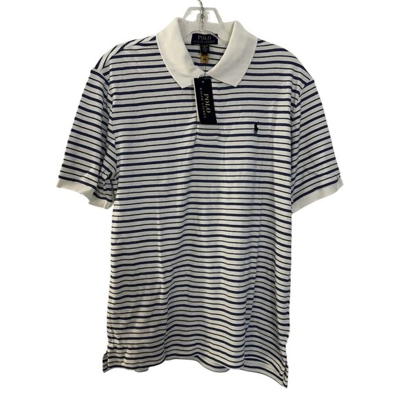 Polo Ralph Lauren Striped Soft Cotton Polo Shirt Size XL (18-20) New - Picture 1 of 16